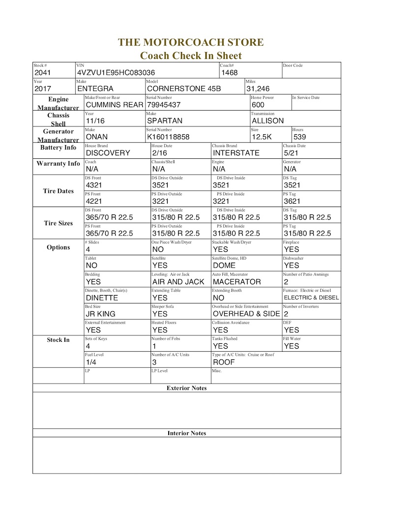 2017 Entegra Cornerstone For Sale