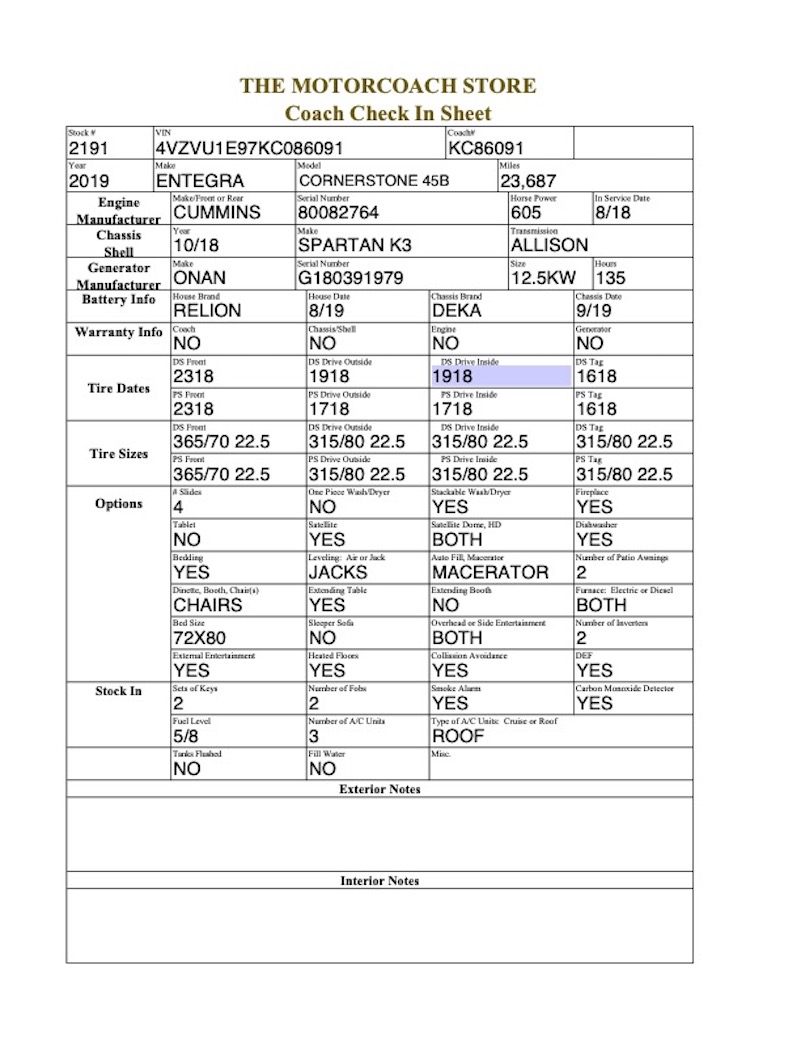 2019 Entegra Cornerstone For Sale