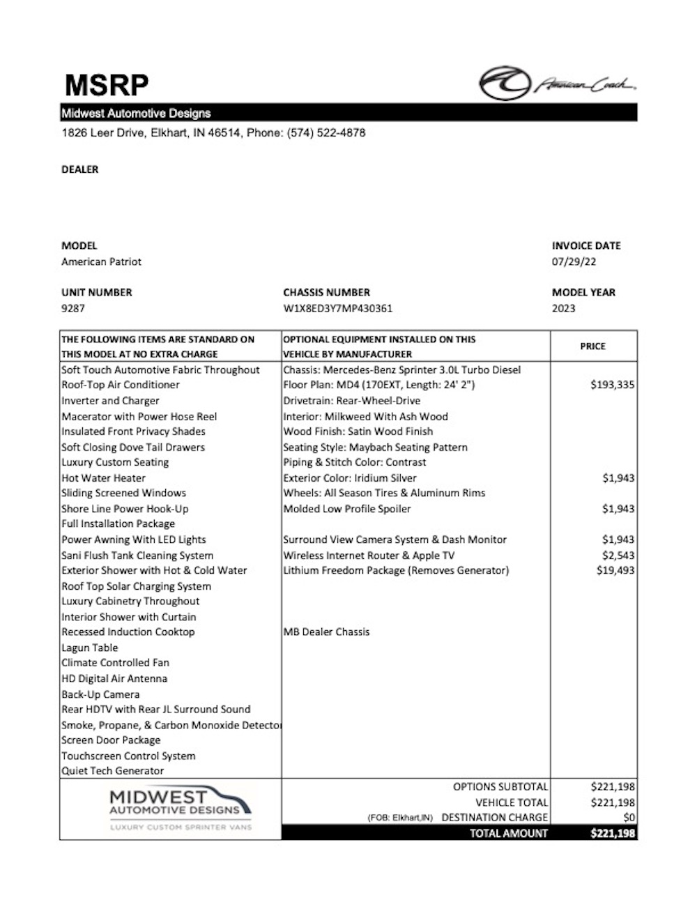 2023 Midwest Patroit For Sale