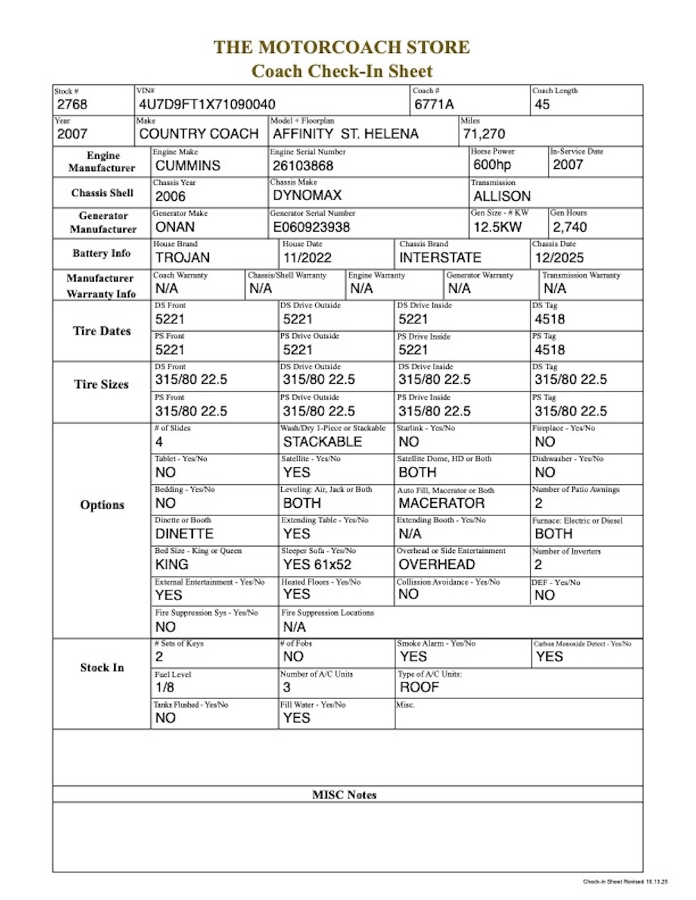 2007 Country CoachFor Sale