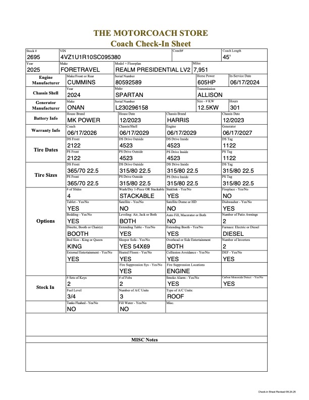 2025  Foretravel For Sale