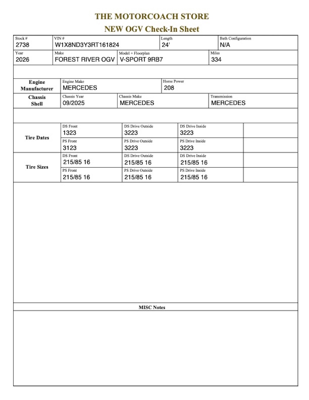 2026 OGV For Sale